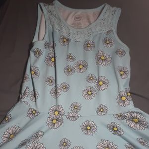 Blue dress with flowers